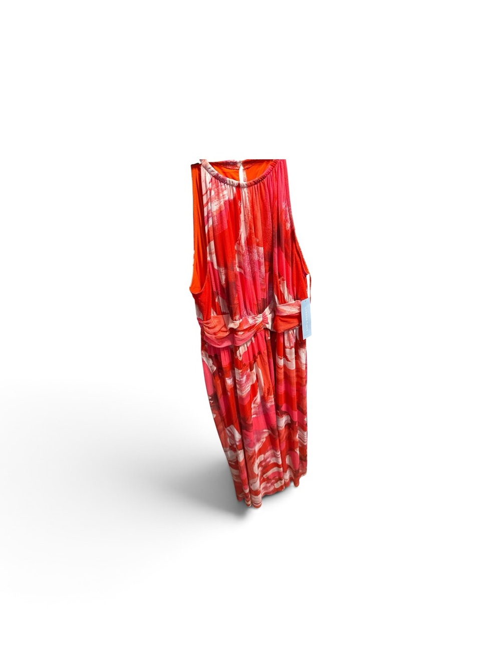 London Fog Sleeveless Red-Pink Printed Maxi Dress xl - Picture 3 of 3